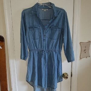 Speed Control Light Blue Demin Shirt Dress